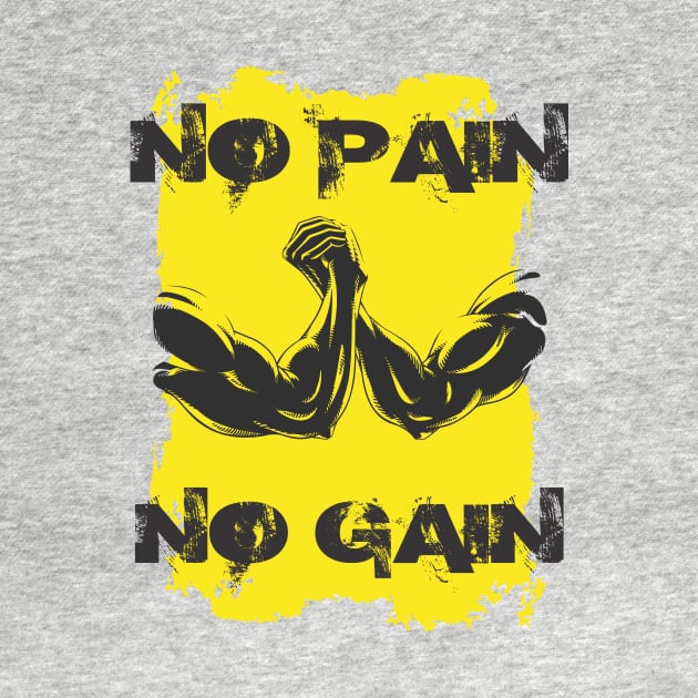 No pain no gain - Crazy gains - Nothing beats the feeling of power that weightlifting, powerlifting and strength training it gives us! A beautiful vintage design representing body positivity! by Crazy Collective